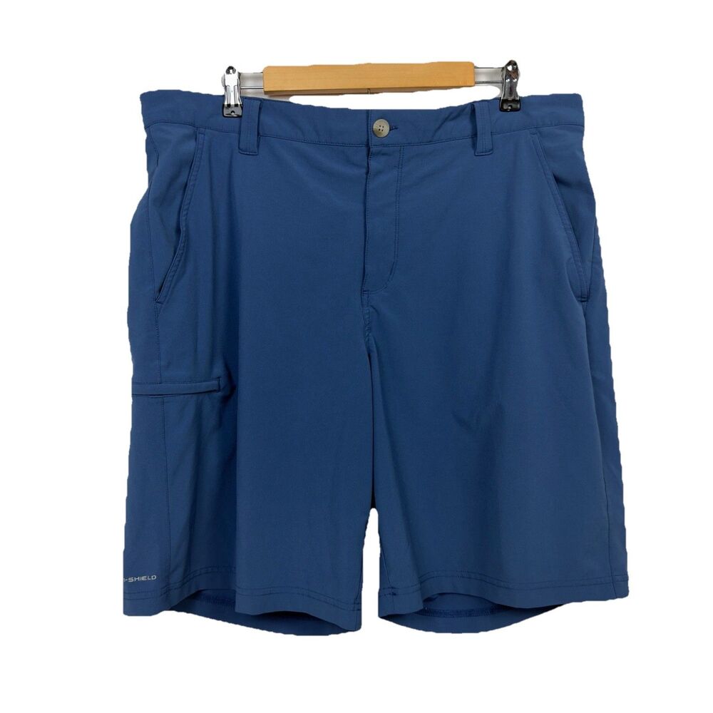 Columbia PFG Omni-Shield Cargo Shorts Men’s 39W 10L Navy Fishing Hiking Camping